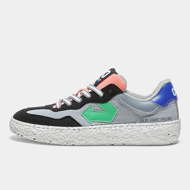 id-eight-uriduri-dark-mix-square-veganer-sneaker-grau-rosa-gr-n image 1