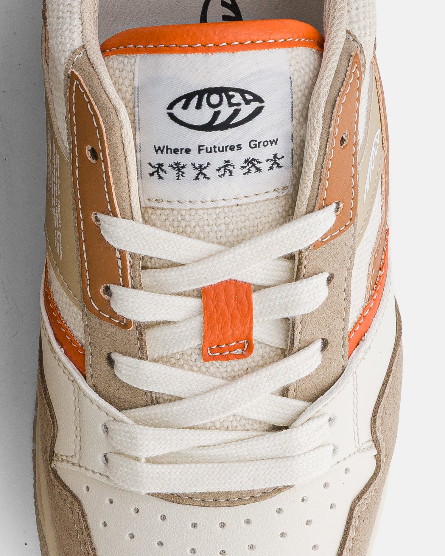 moea-echo-brown-orange-vegan-sneaker-unisex image 3