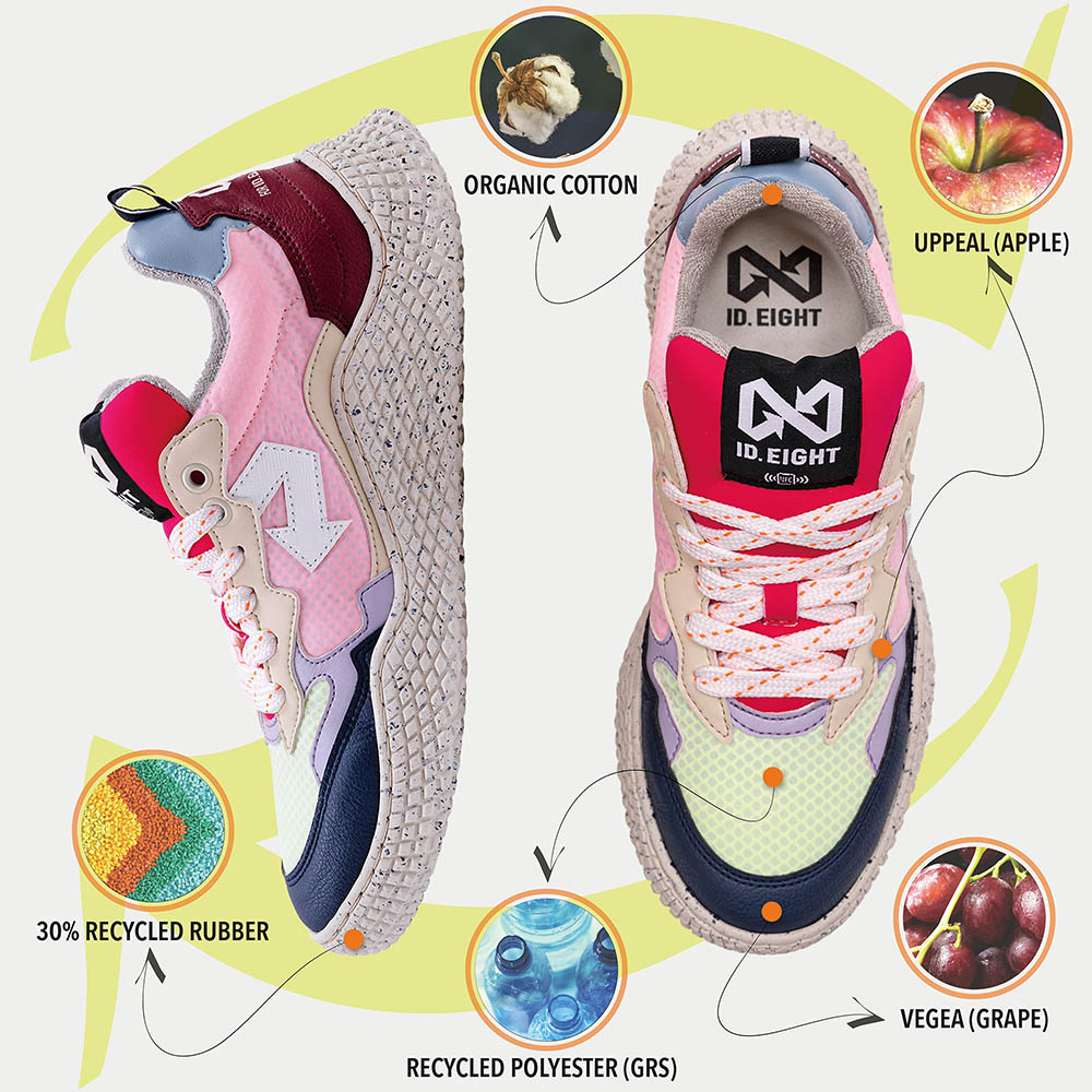 id-eight-hana-mix-orange-veganer-sneaker-orange-mix-bunt image 4