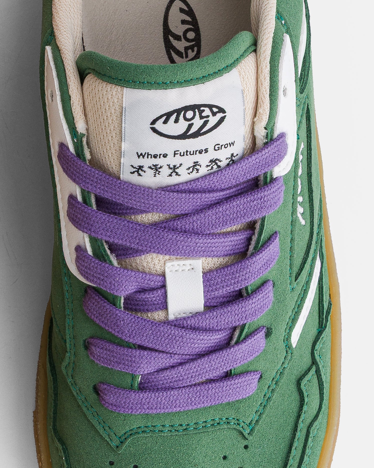 moea-origin-low-vegane-sneaker-forest-suede-white-corn image 2