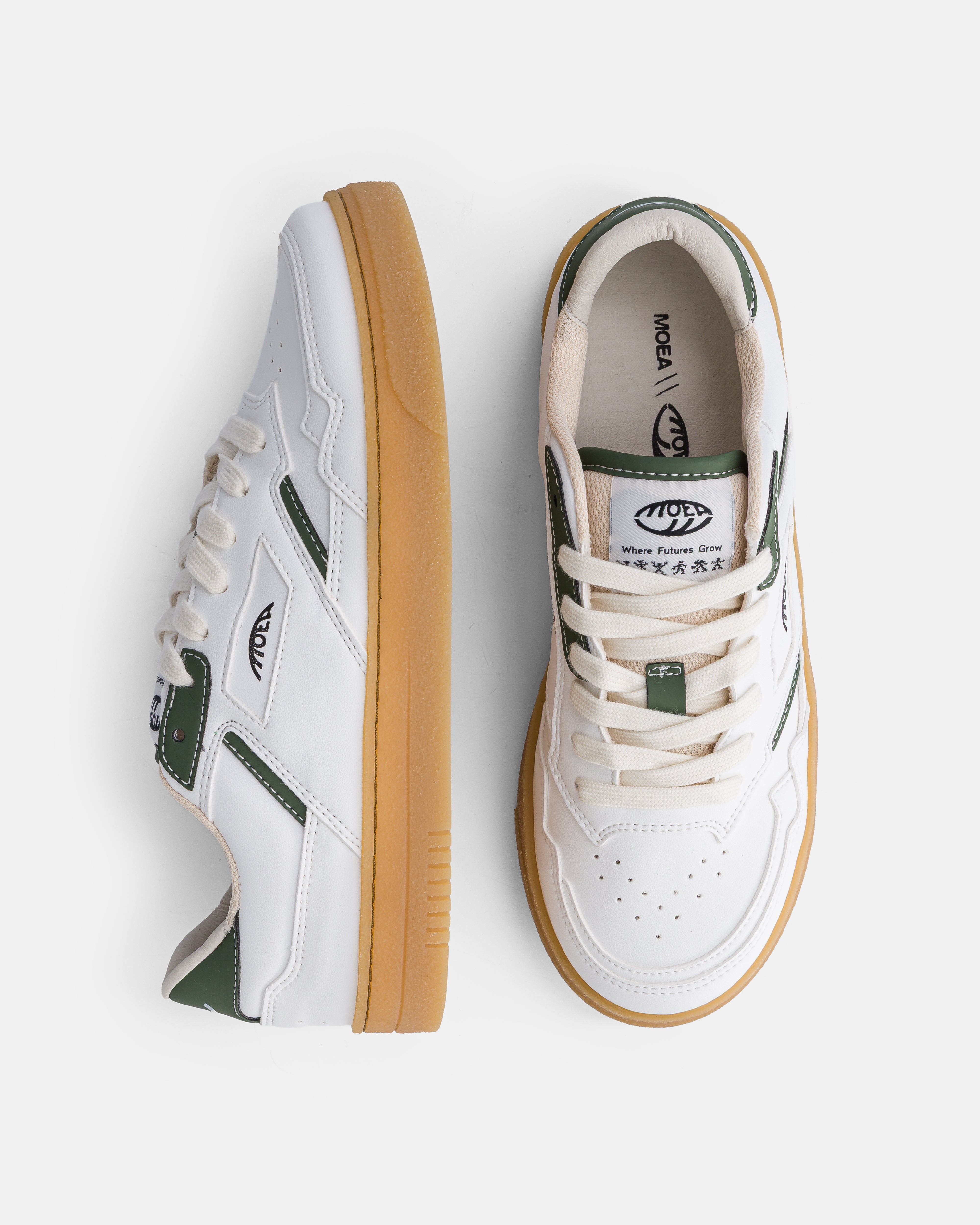 moea-origin-low-veganer-sneaker-white-green-apple image 2