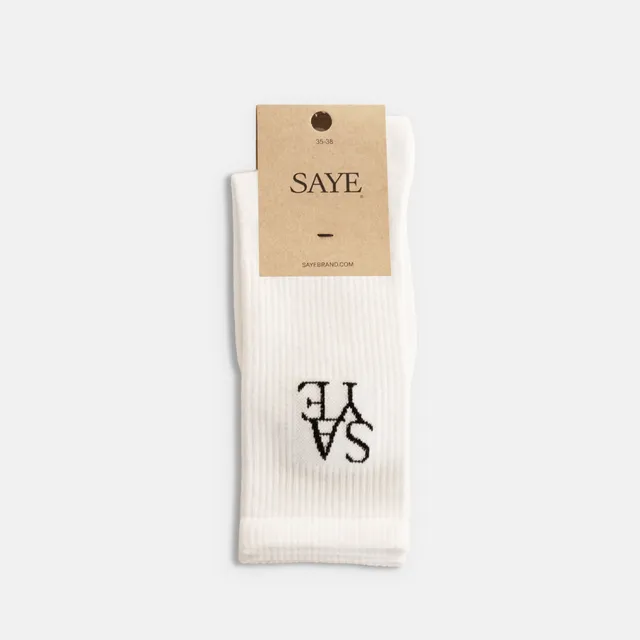 saye-crew-everyday-socks-white-bio-baumwoll-socken image 1
