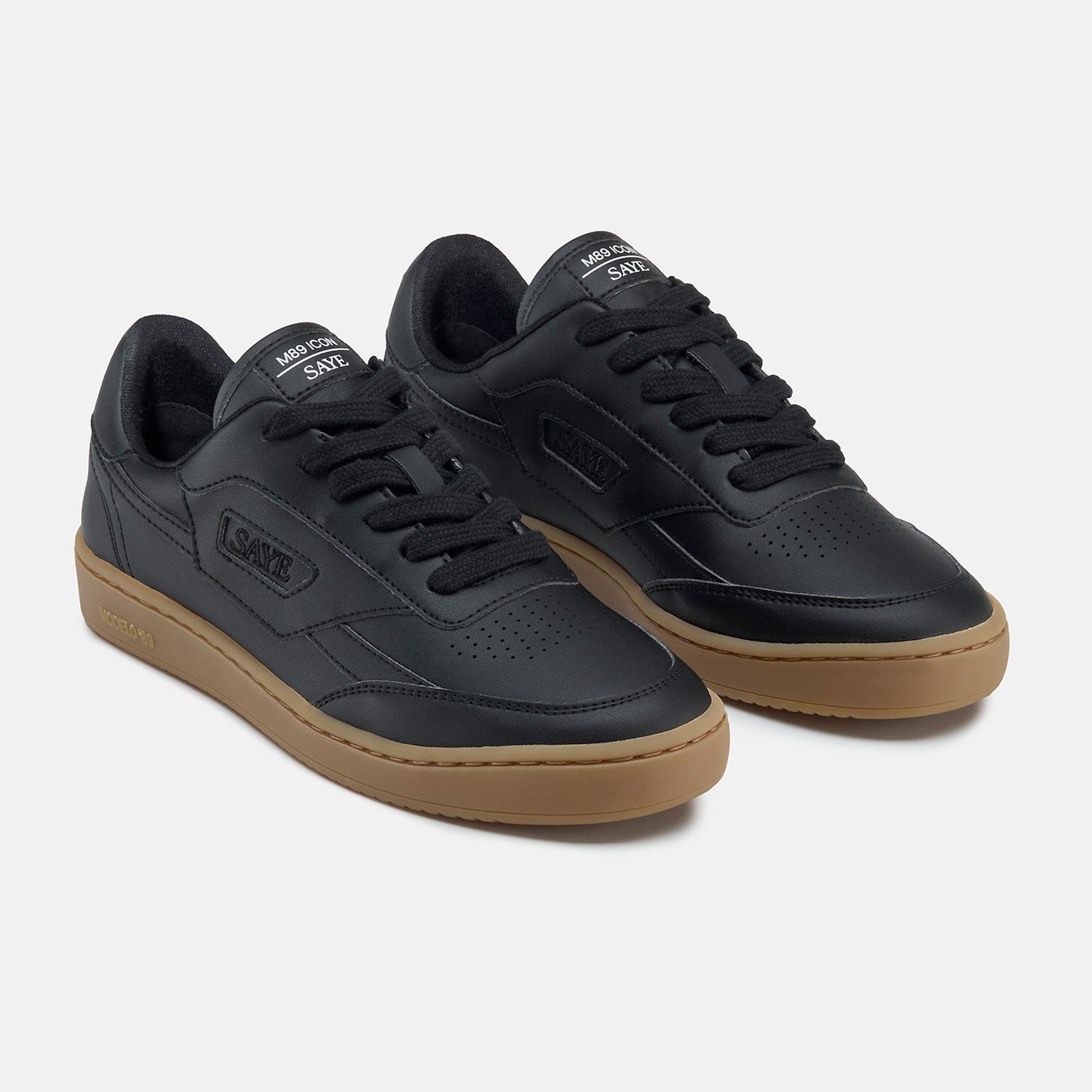 saye-m89-icon-black-caramel-vegane-retro-sneaker-aus-mais-napa image 2