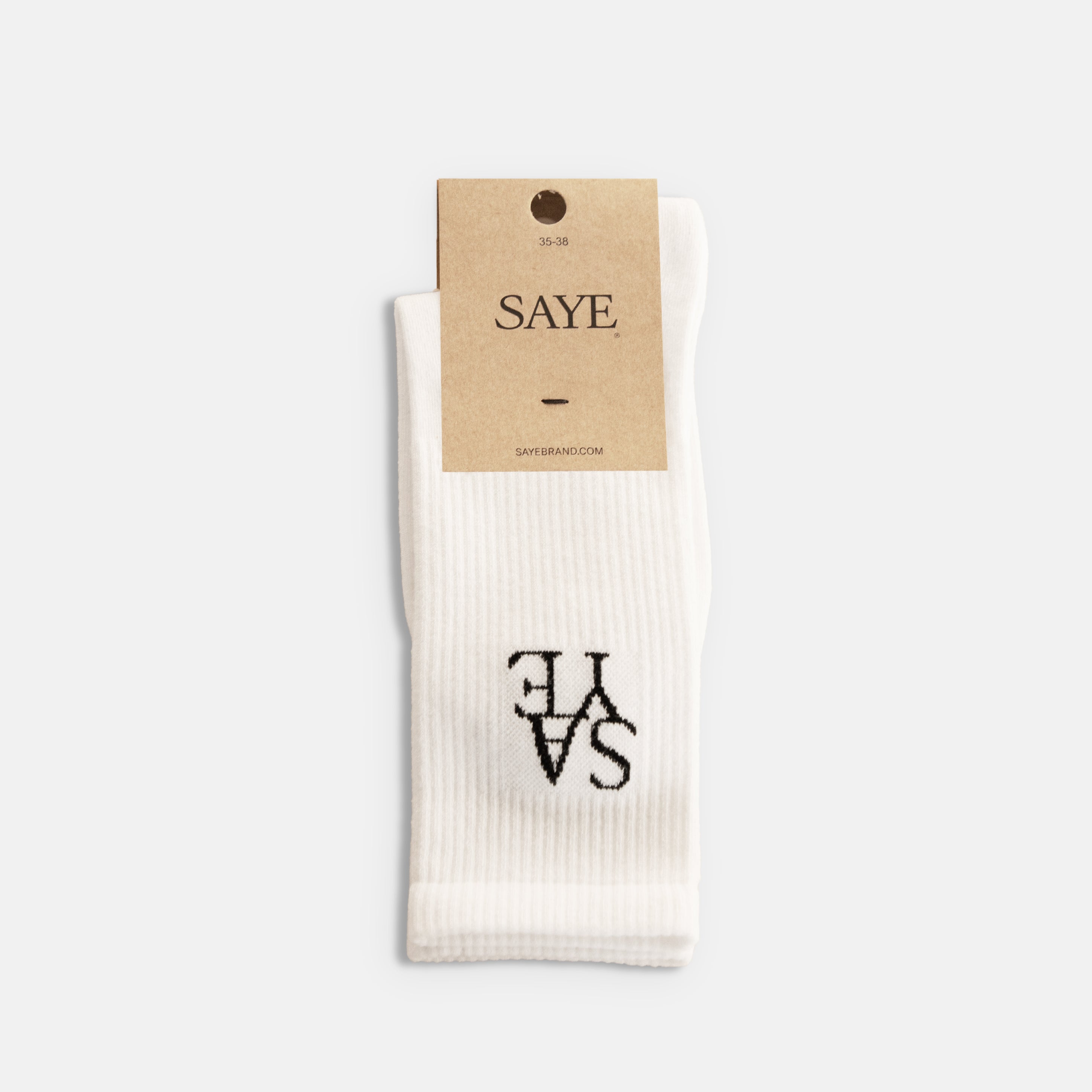 saye-crew-everyday-socks-white-bio-baumwoll-socken image 2