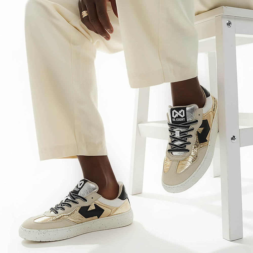 id-eight-uriduri-gold-veganer-sneaker-gold-lam image 2