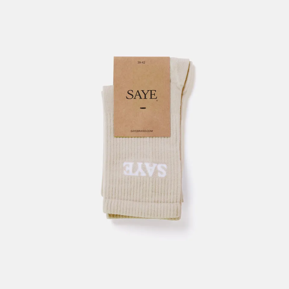 saye-mid-crew-everyday-socks-almond-bio-baumwolle image 1