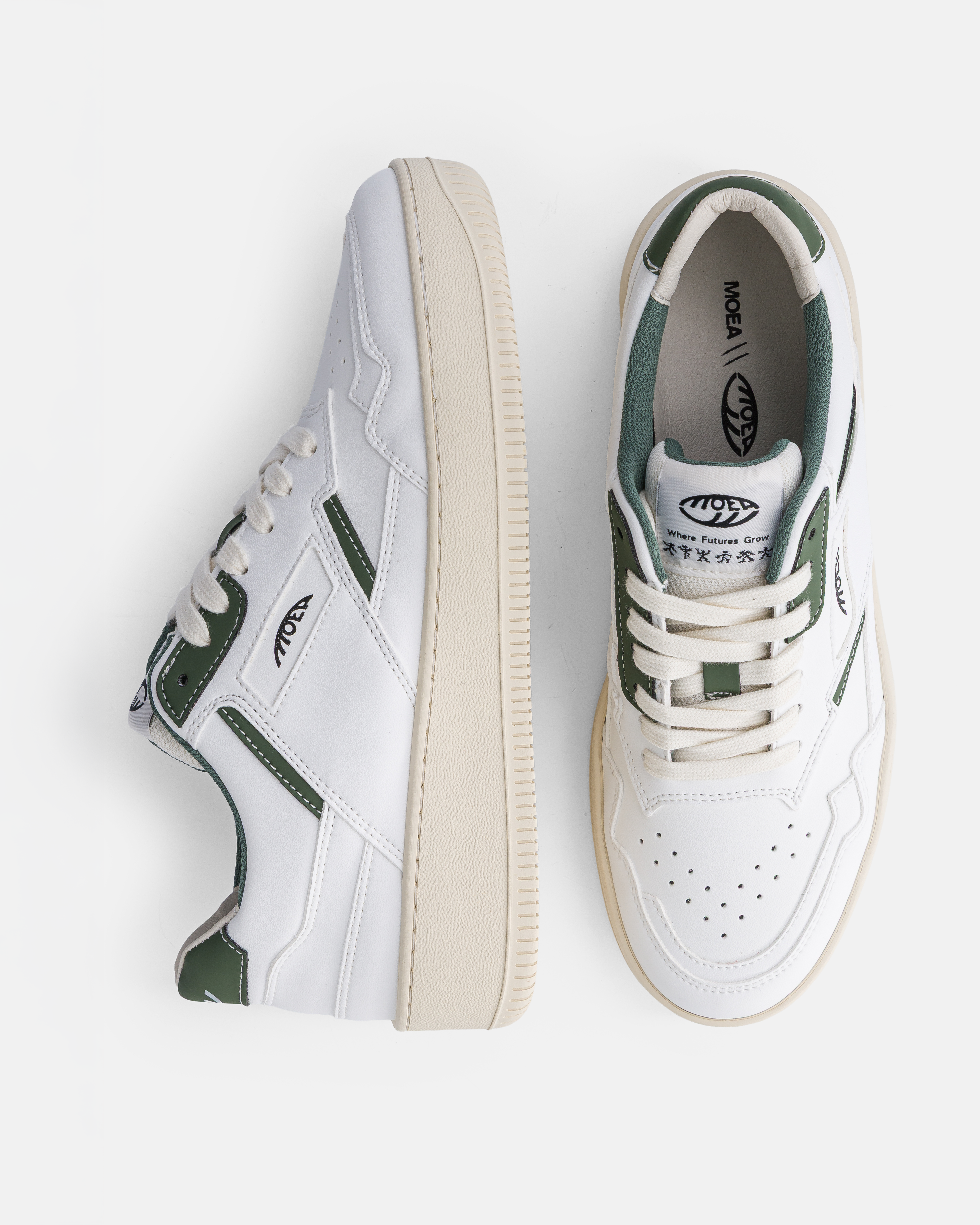 moea-origin-vegane-sneaker-white-green-apple image 2