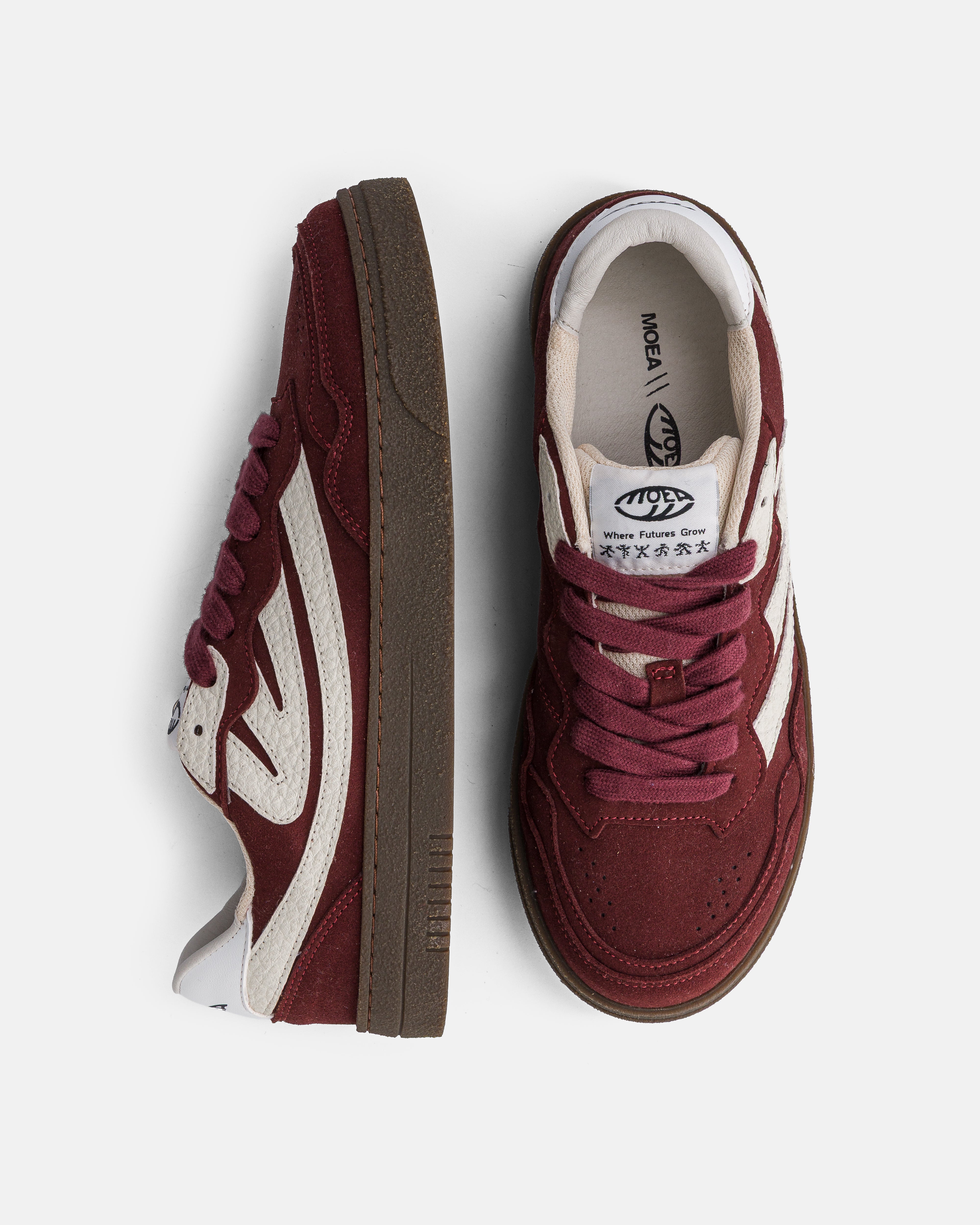 moea-veyron-low-vegane-sneaker-wine-cream-mushroom image 3