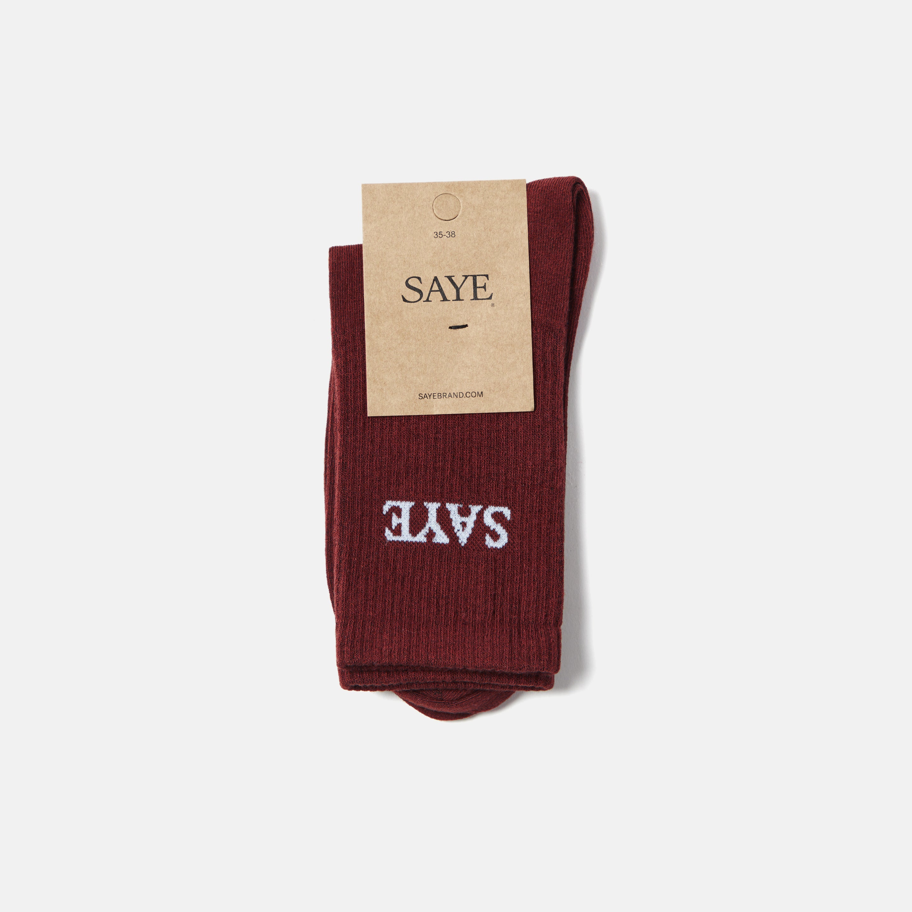 saye-mid-crew-everyday-socks-garnet image 1