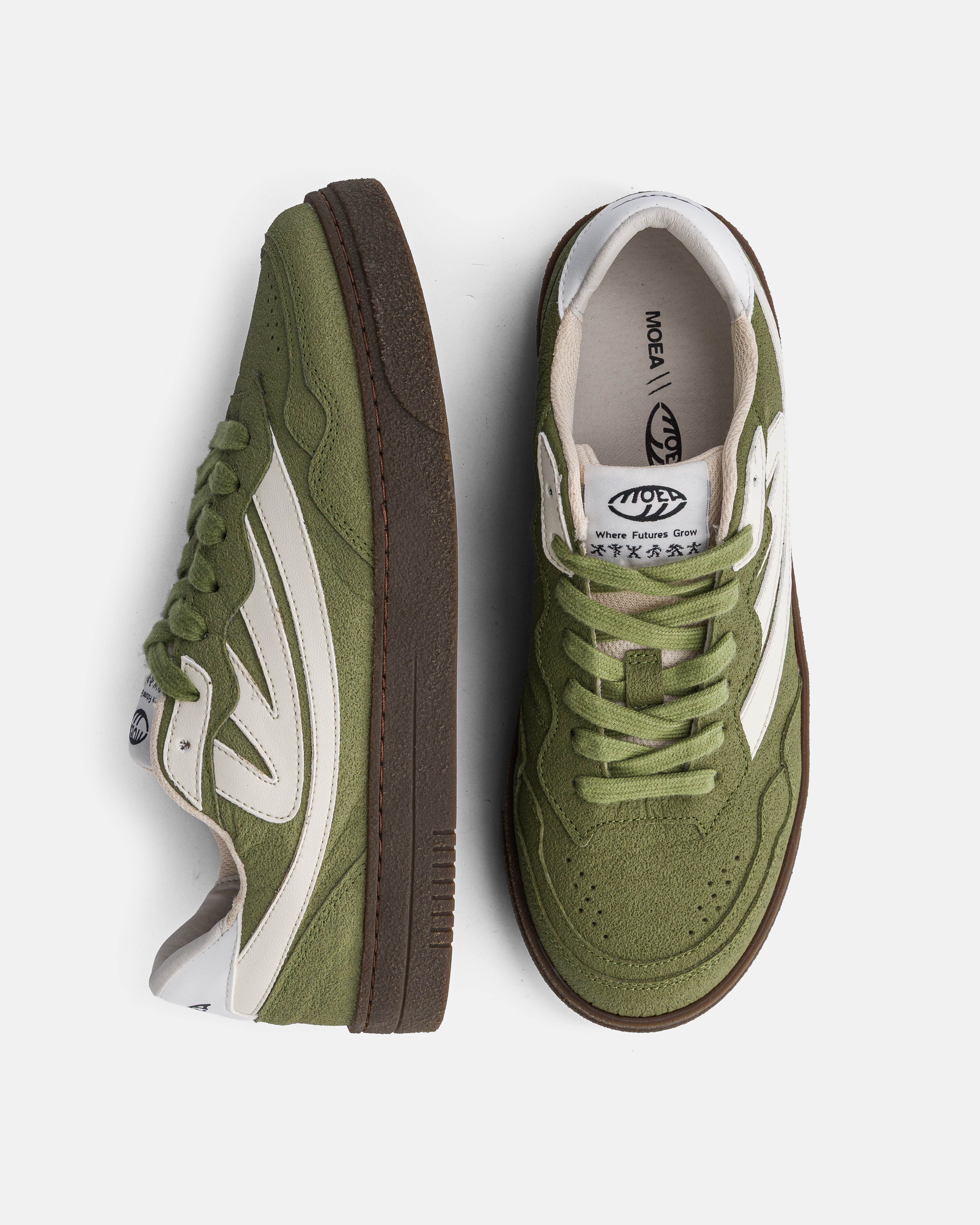 moea-veyron-low-vegane-sneaker-green-cream-corn image 3