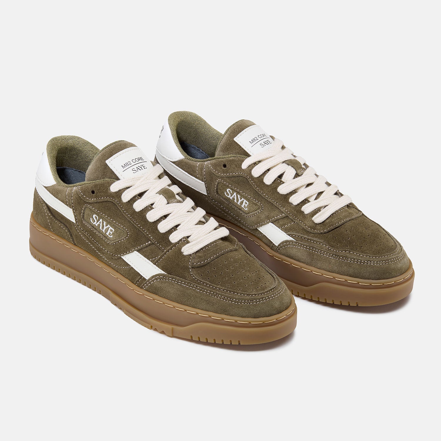 saye-m82-core-olive-chunky-retro-sneaker-aus-rinds-suede image 3