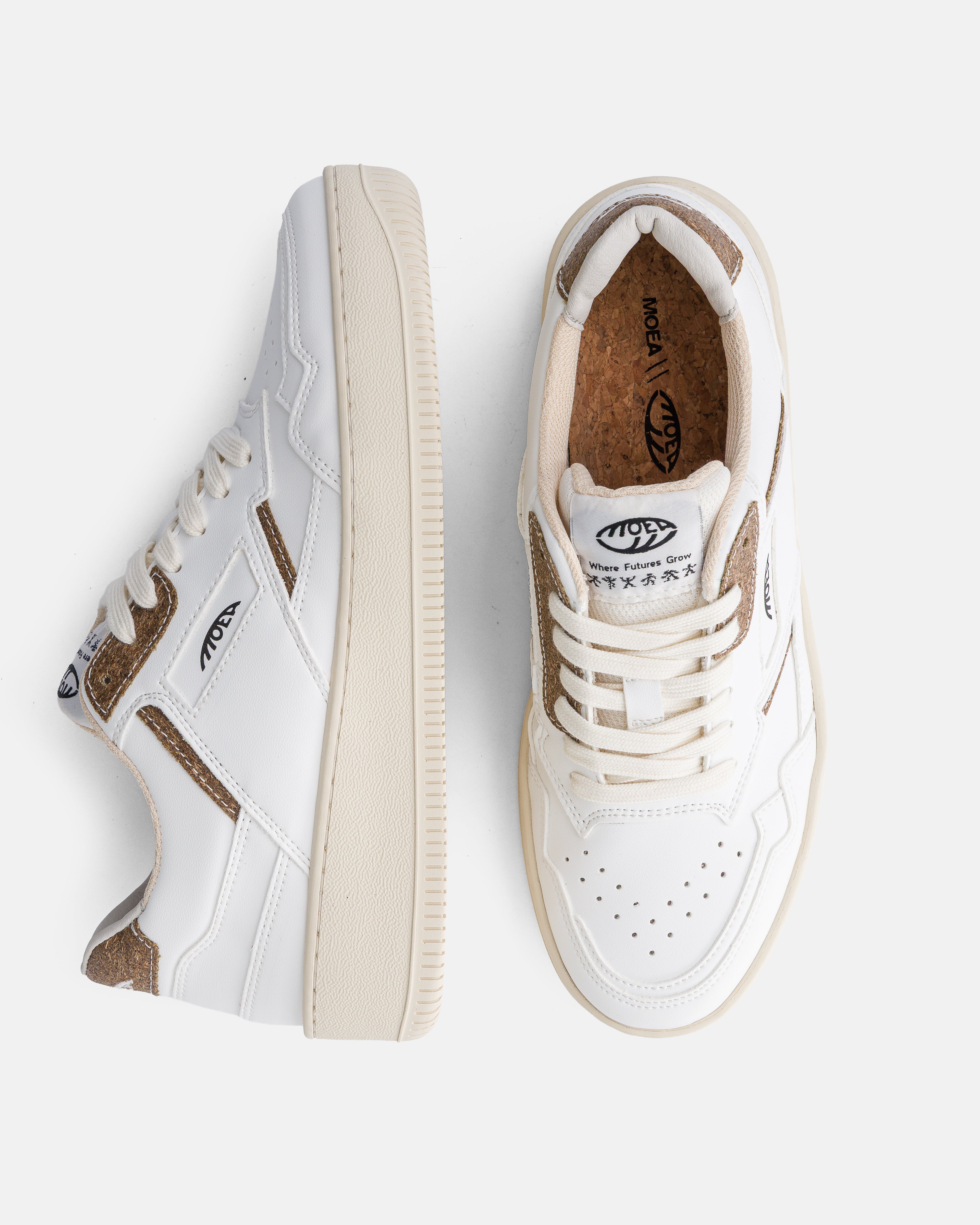 moea-origin-vegane-sneaker-white-brown-palm image 2