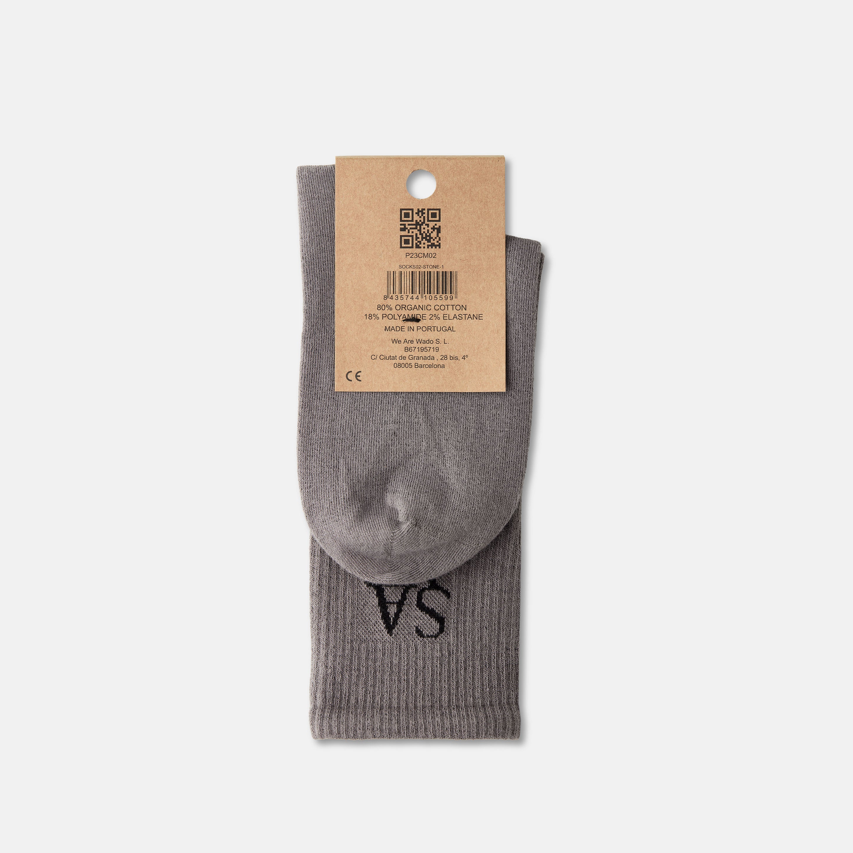 saye-crew-everyday-socks-stone-bio-baumwoll-socken image 3