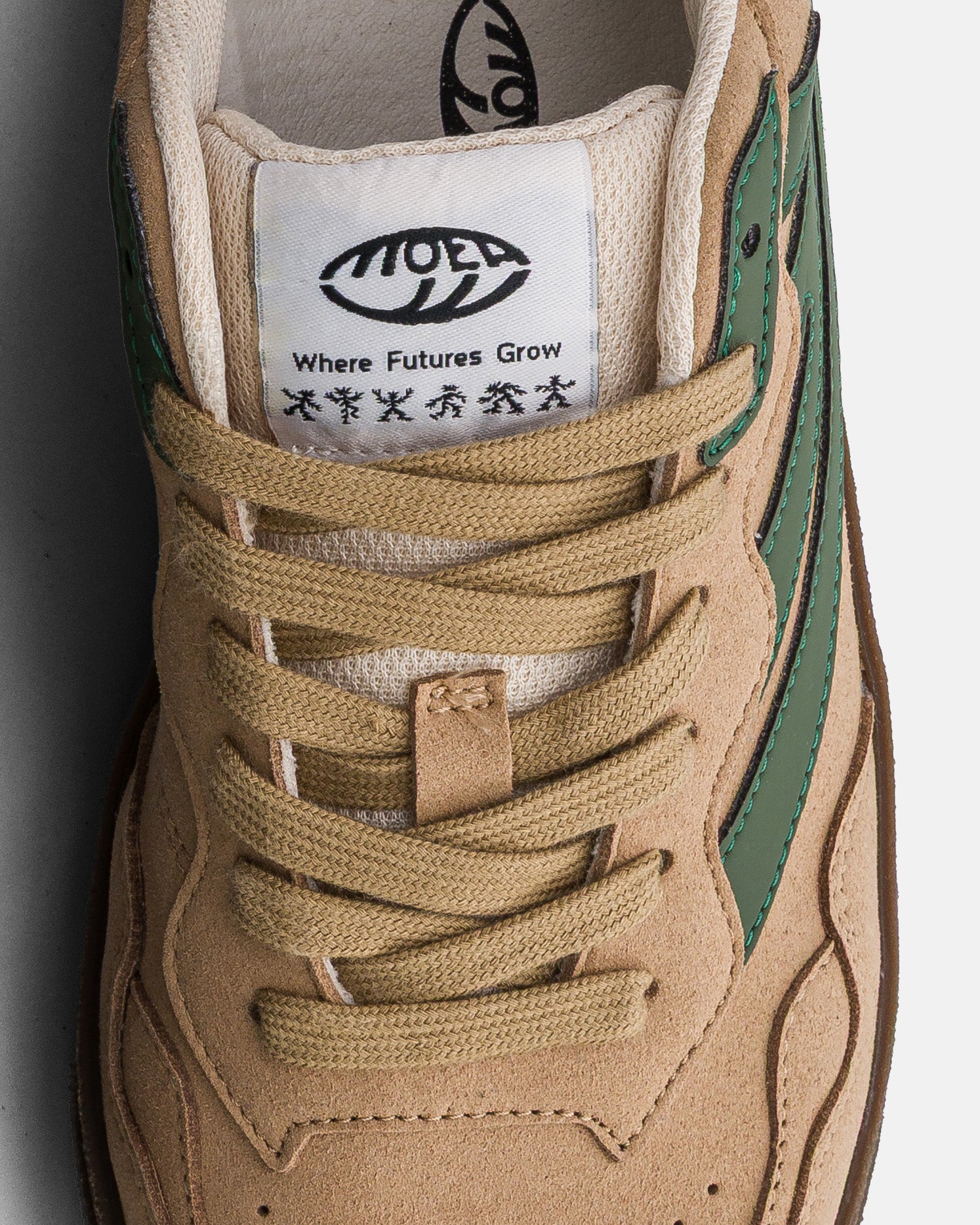 moea-veyron-low-vegane-sneaker-taupe-green-apple image 3