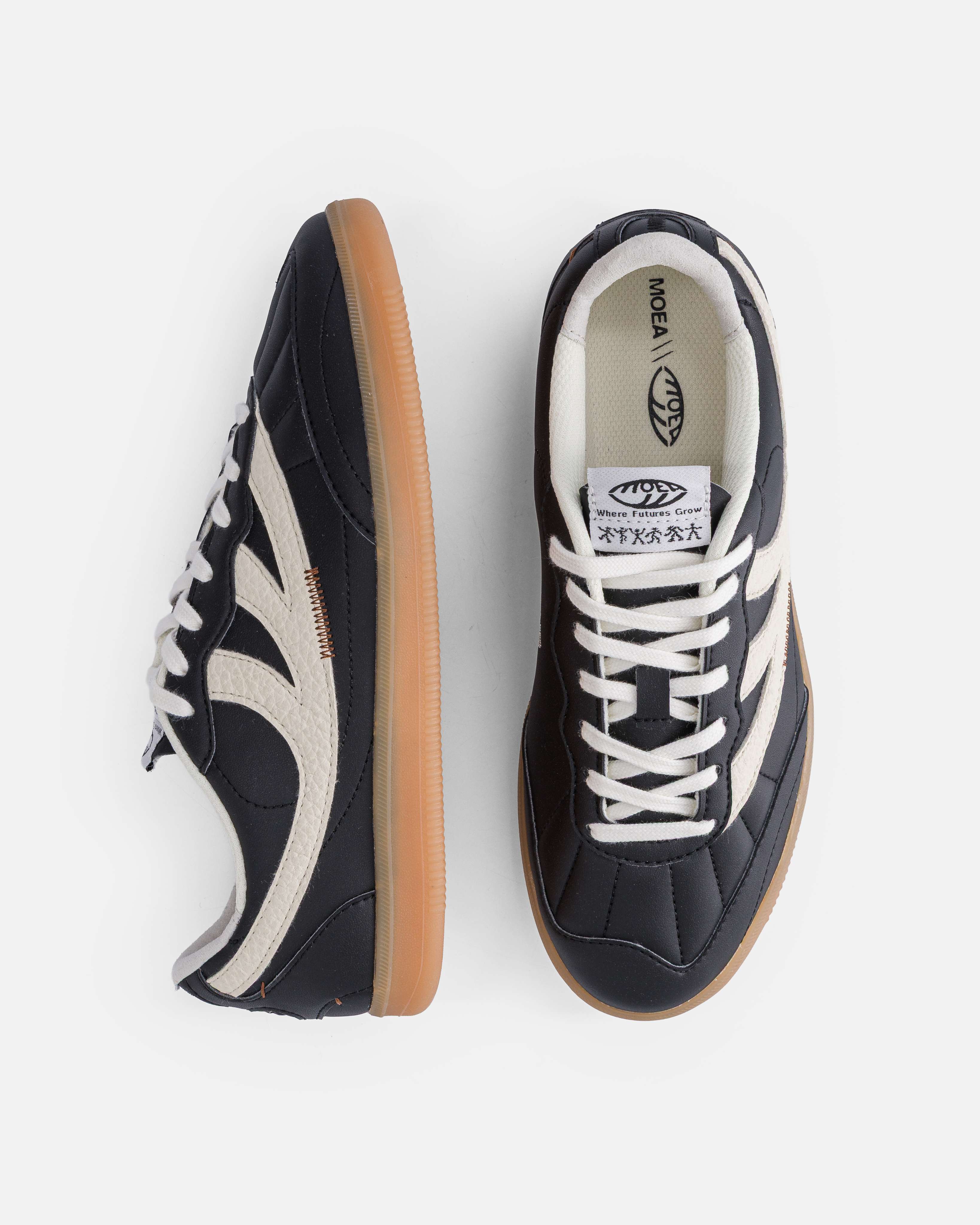 moea-flow-black-white-mushroom-veganer-sneaker image 2