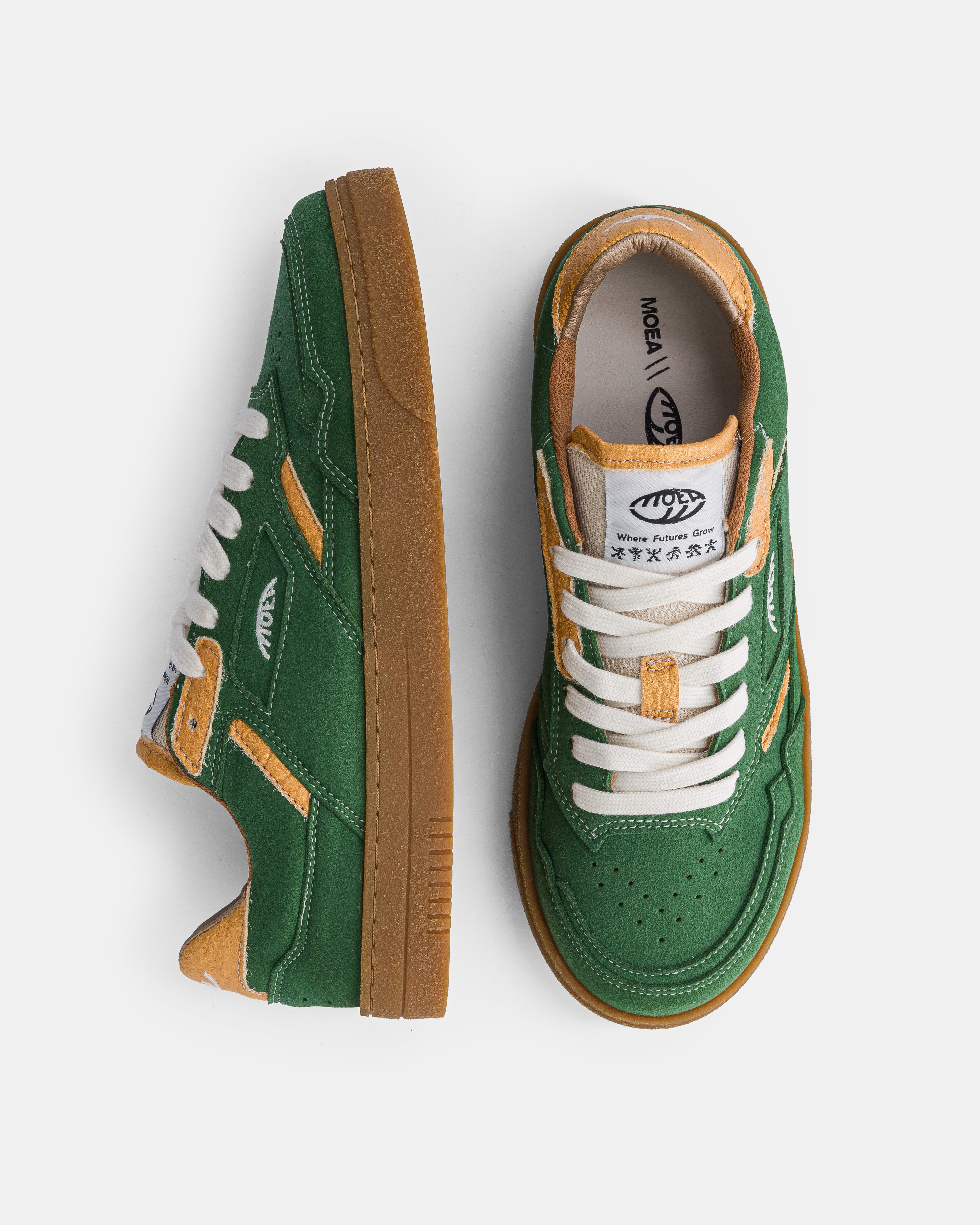 moea-origin-low-vegane-sneaker-green-yellow-pineapple image 2