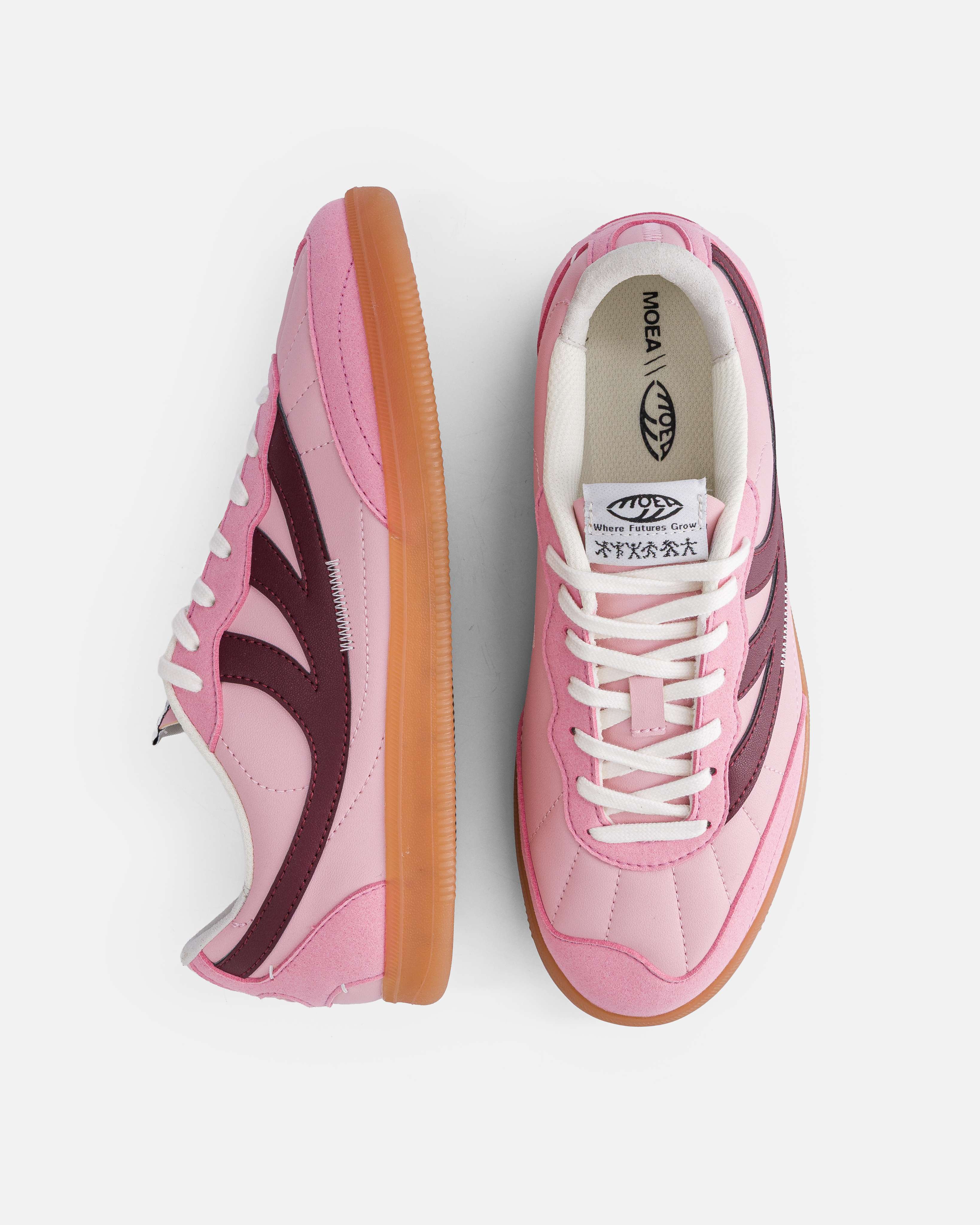 moea-flow-vegane-sneaker-pink-wine-corn image 2