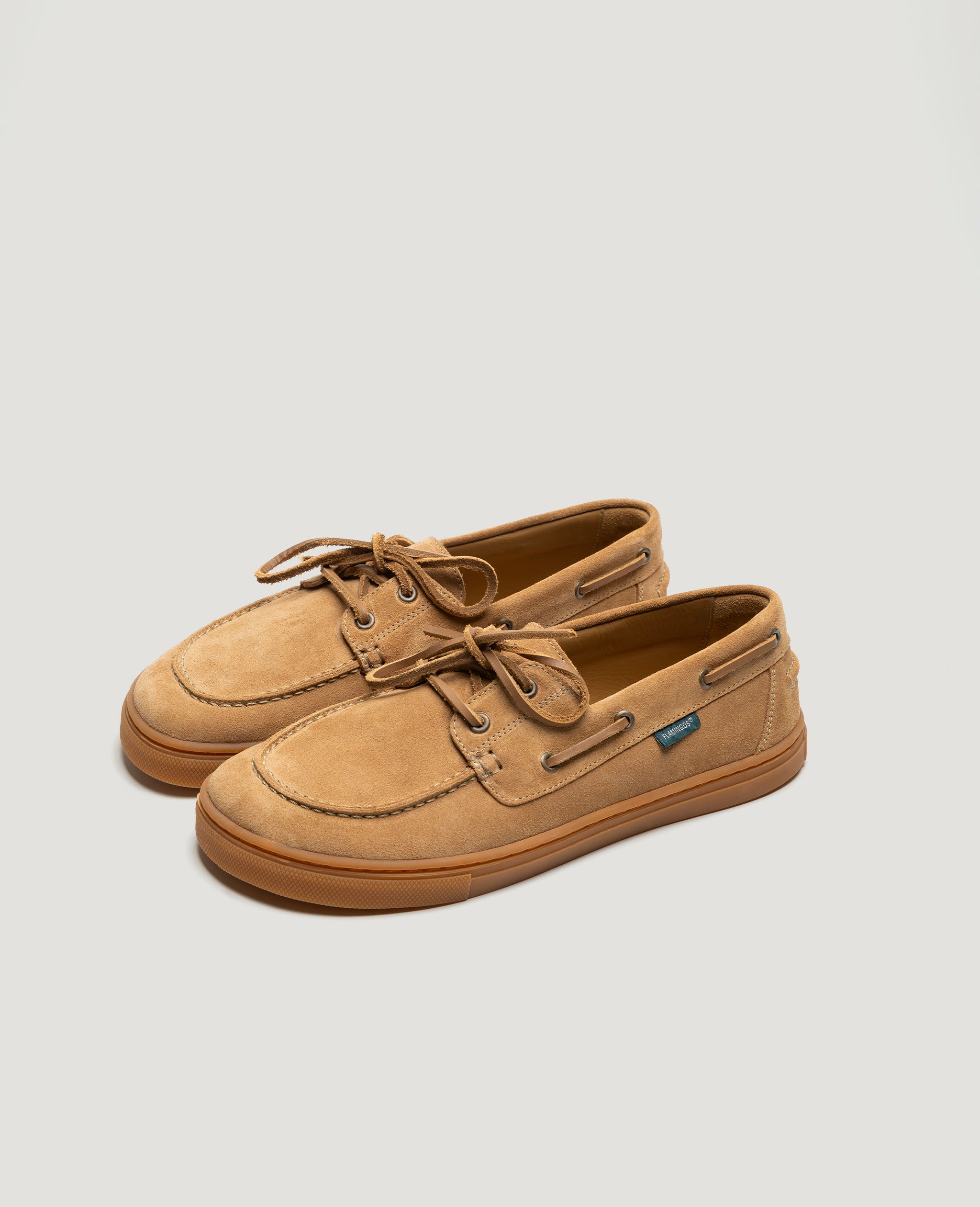 flamingos-life-zero-boat-vegane-sneaker-suede-tan image 2