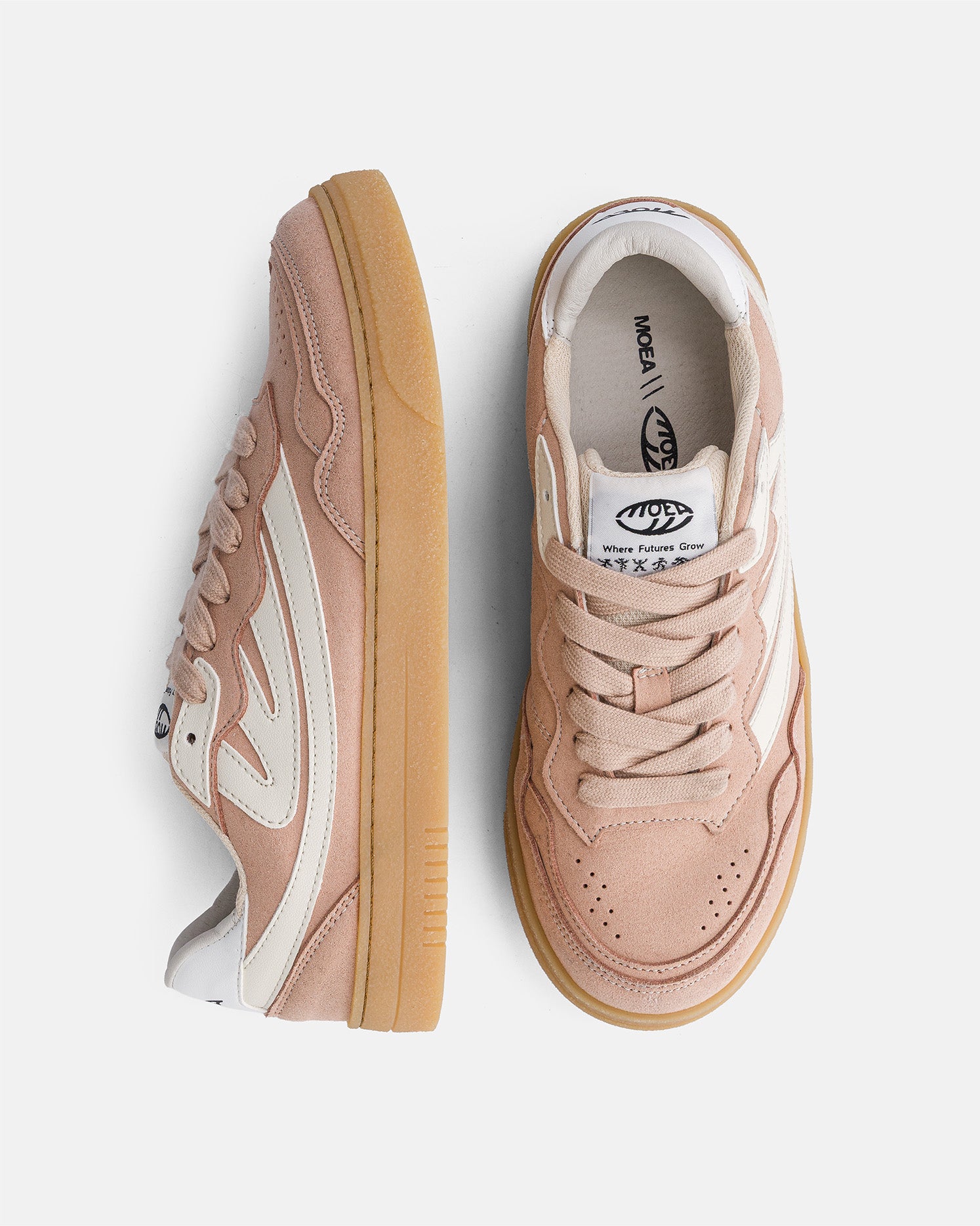 moea-veyron-low-vegane-sneaker-blush-suede-corn image 3