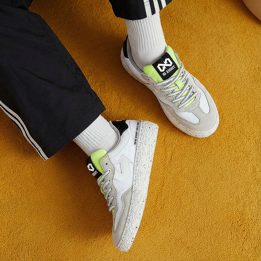 id-eight-uriduri-white-crinkle-vegane-sneaker-wei-neon image 2