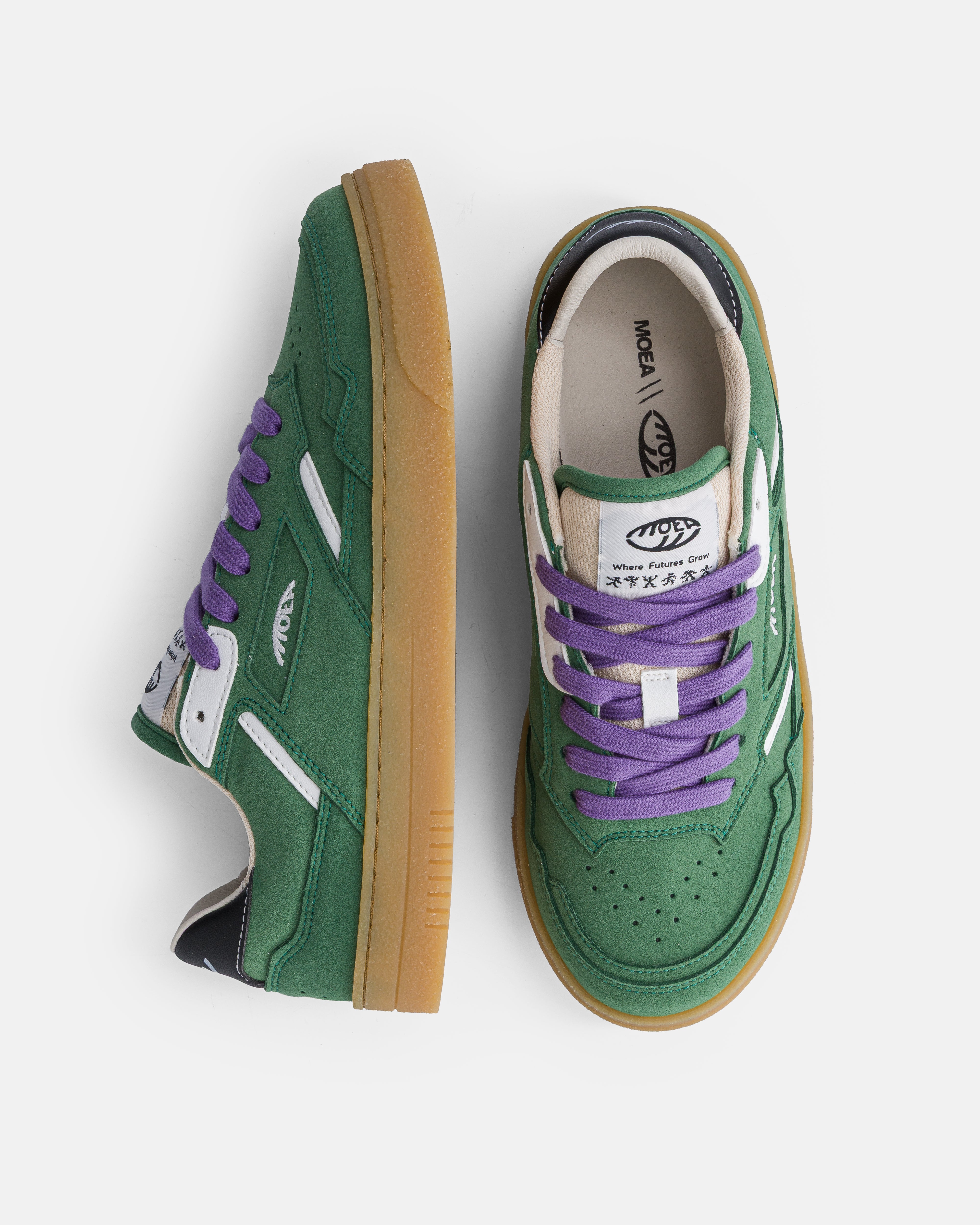 moea-origin-low-vegane-sneaker-forest-suede-white-corn image 5
